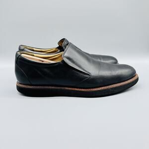 Samuel Hubbard Shoes Mens 11 Black Leather Loafer Frequent Traveler Comfort